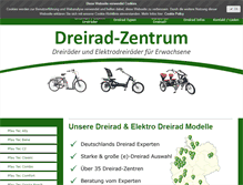 Tablet Screenshot of dreirad-zentrum.de